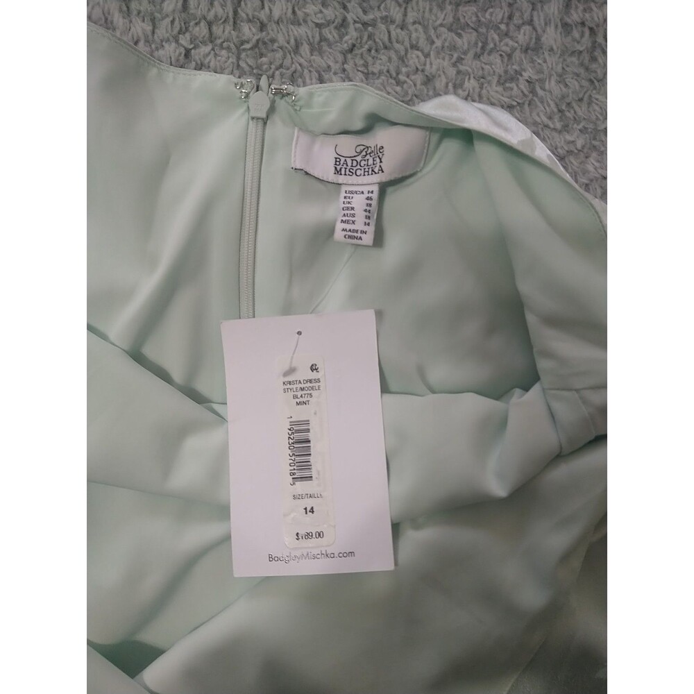 Badgley Mischka  Sleeveless dress Nwt Size 14 Green Boho Feminine Cottage Core - Picture 12 of 12